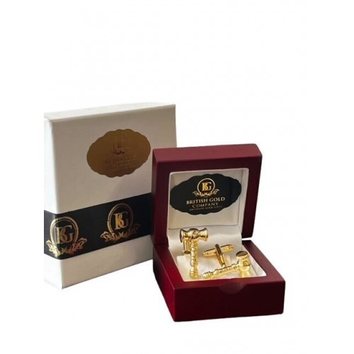 Gold Plated Gavel Cufflinks Gold Plated Gavel Cufflinks
